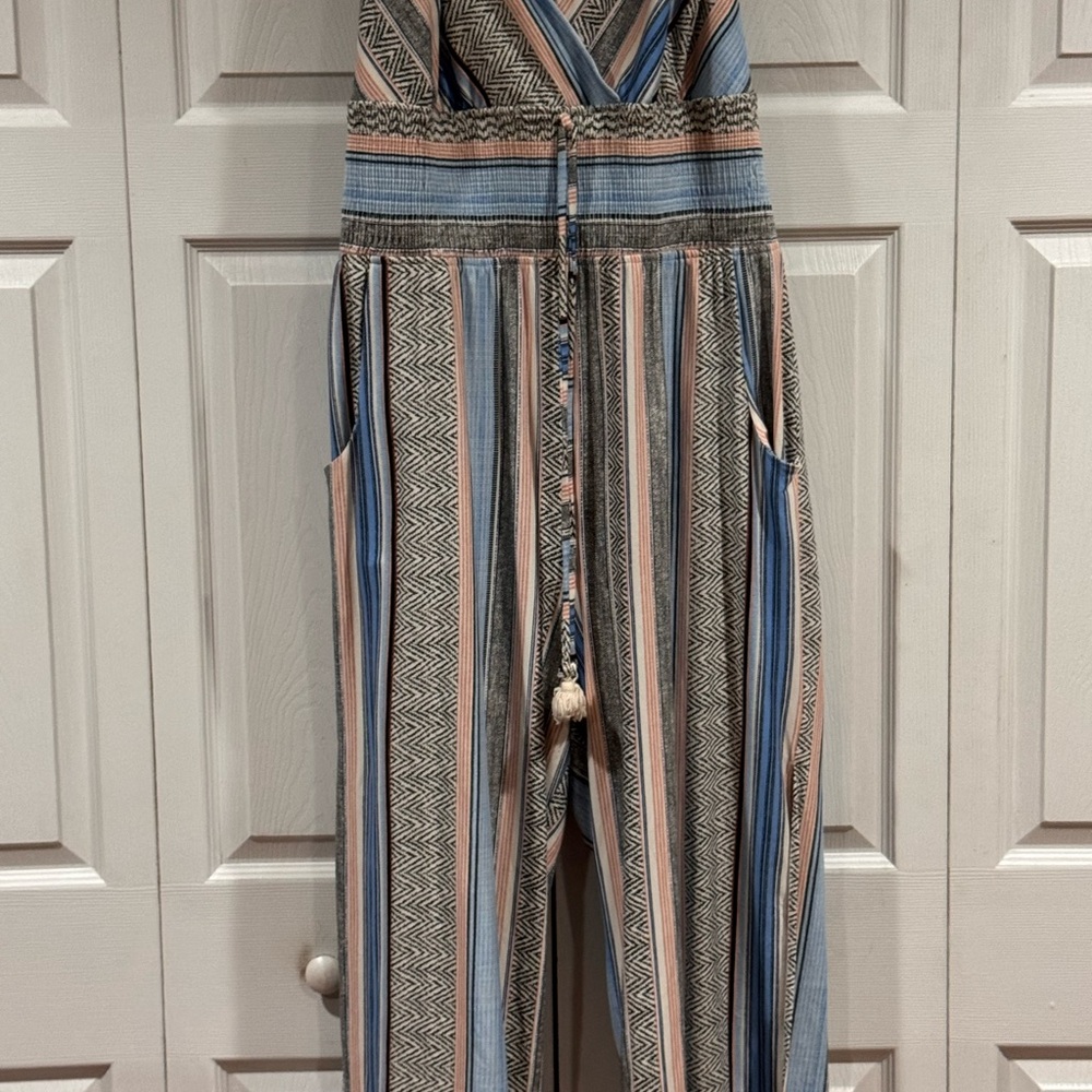 Venus Multicolor Striped Capris Length Jumpsuit - image 3